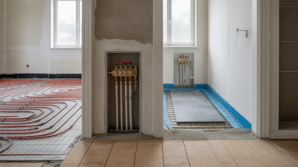 golvv rme i villan vattenburen eller el kostnad energif rbrukning och r tt installation rum f r rum