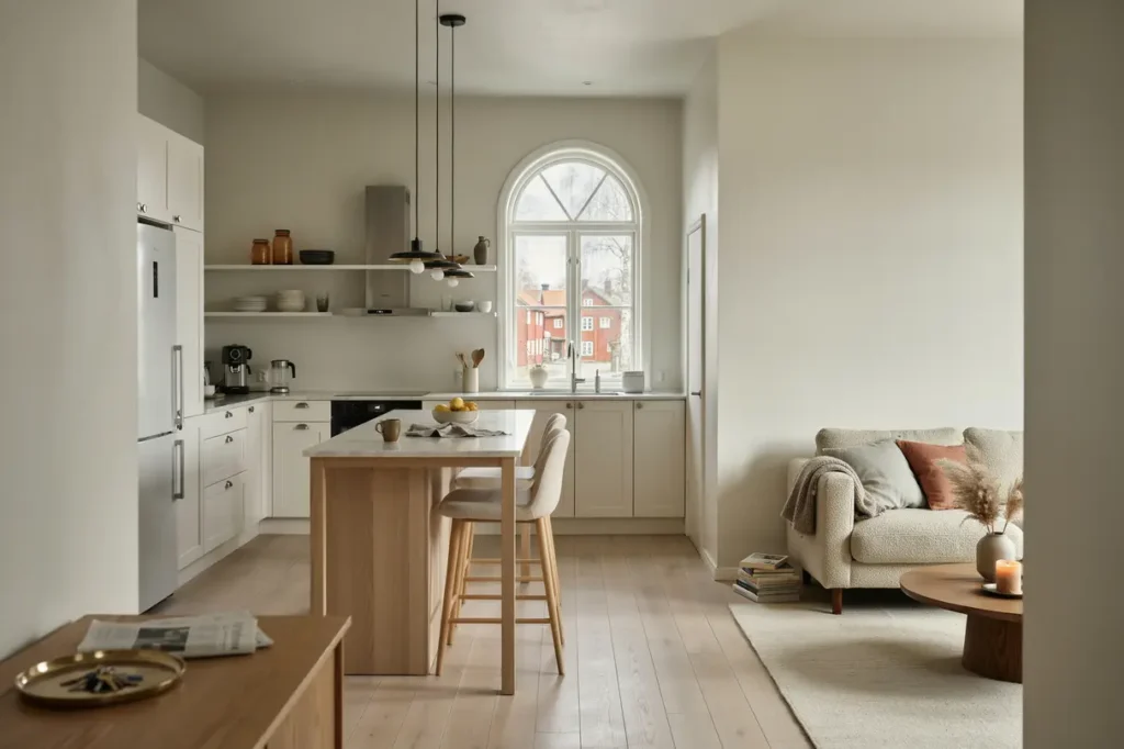 renovering av k k och vardagsrum i radhus i gunnesbo
