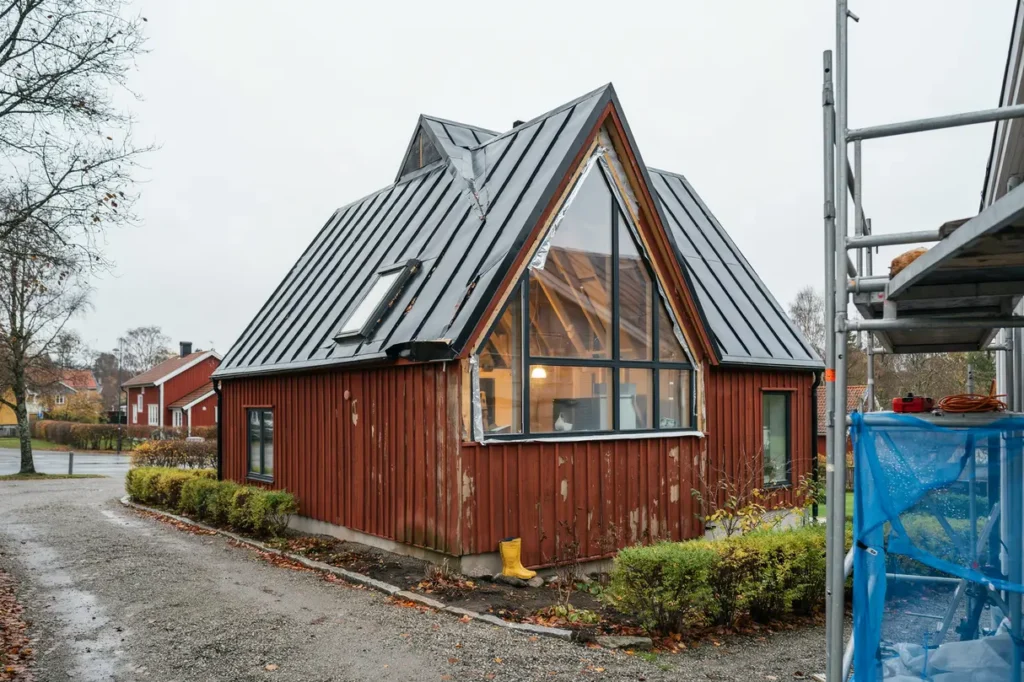 montera takf nster och glasparti i gaveln p r tt s tt